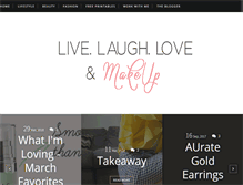 Tablet Screenshot of livelaughloveandmakeup.com